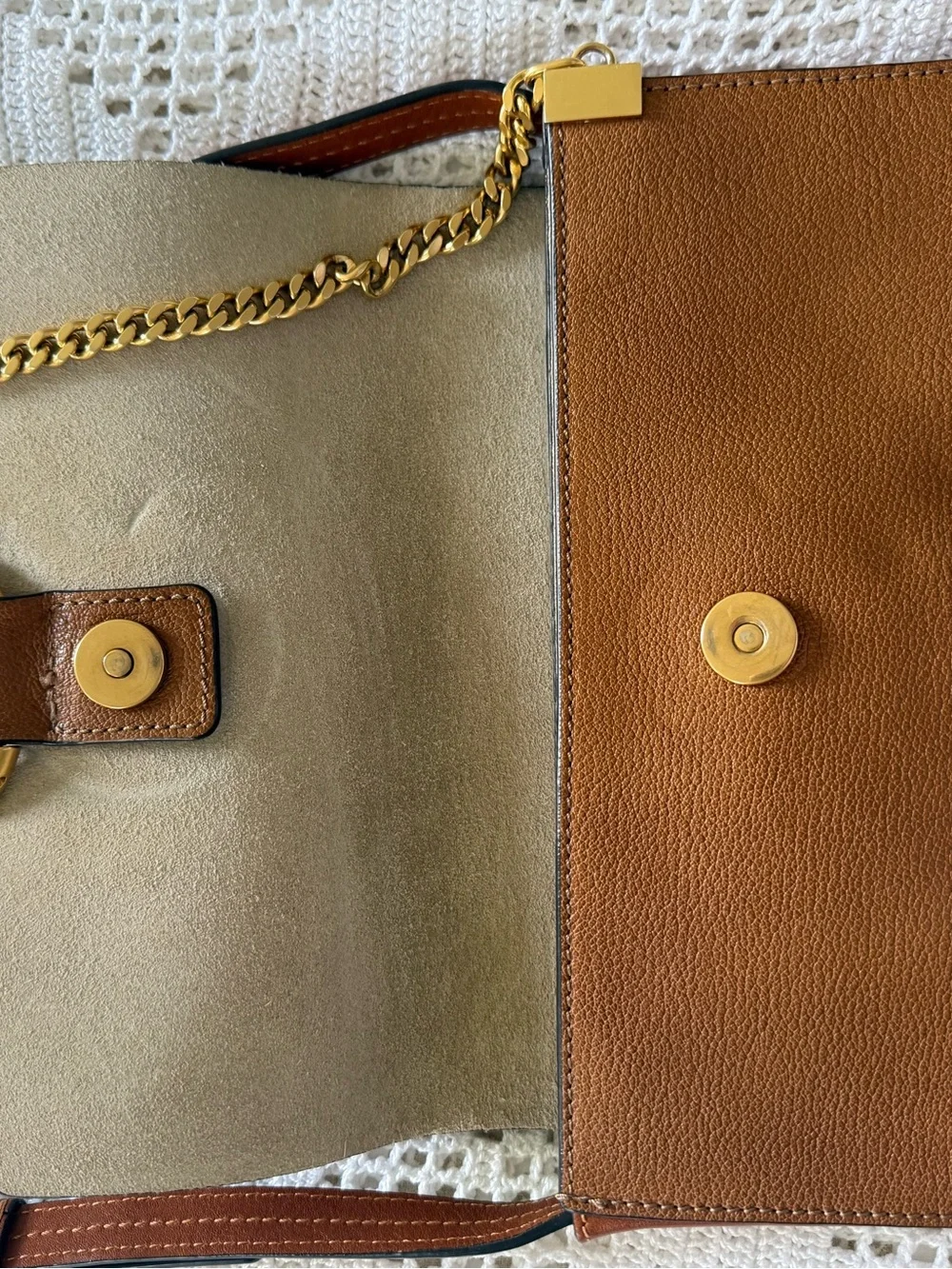 Chloe - Small Leather Crossbody Bag in Brown